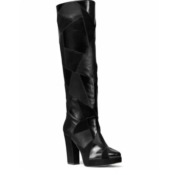 NEW Michael Kors Hanya Patchwork Boots - 9.5 - Picture 2 of 4